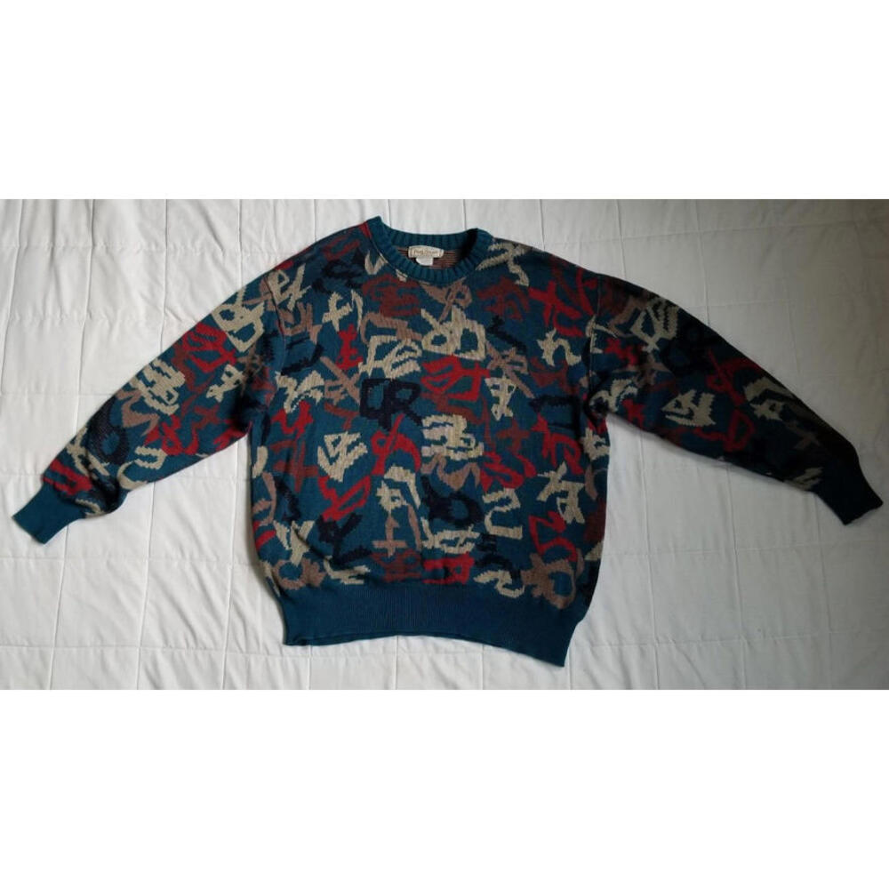 Paul Stuart Pattern Sweater - Pre Owned - Retro Pattern